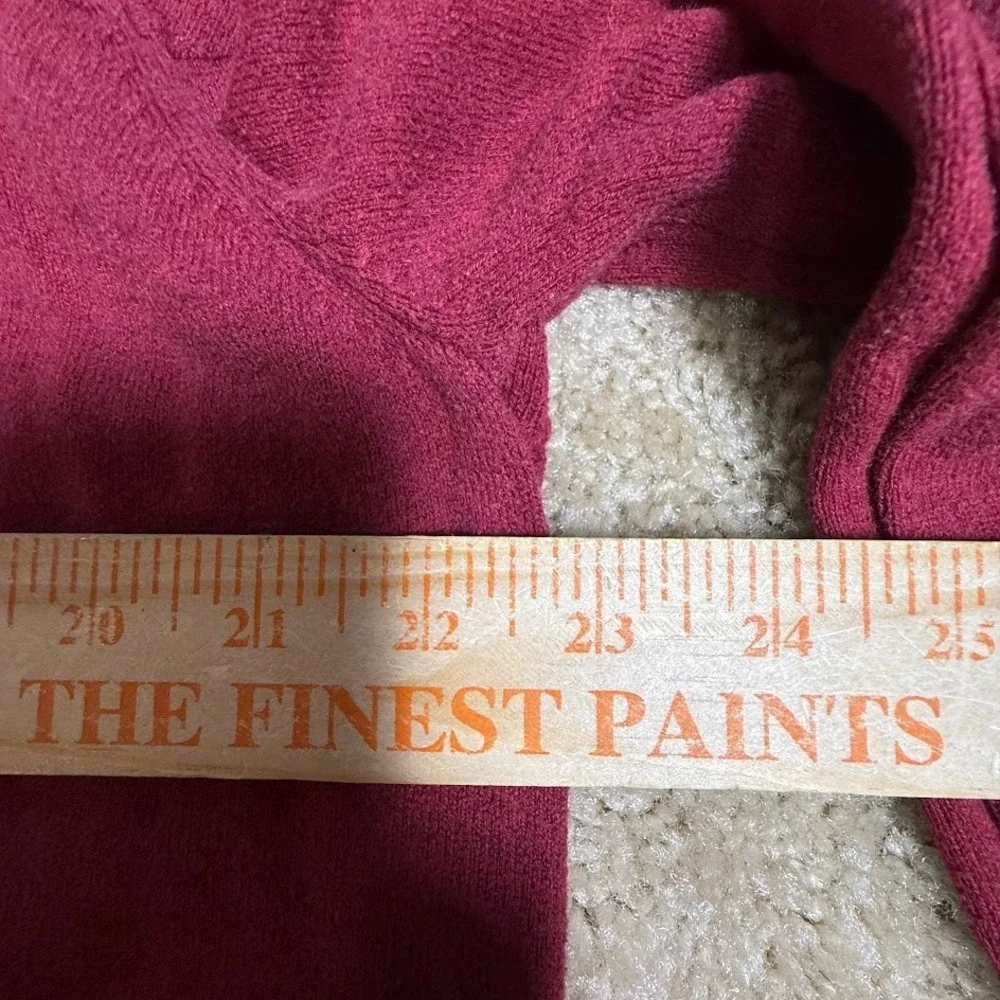 The North Face Sweater Mens XL Red Quarter Zip Wool Blend‎ Pullover